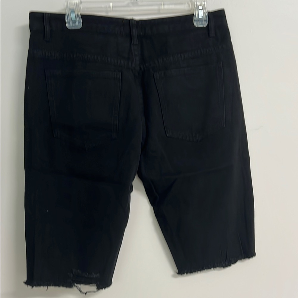 POL Black Jean Shorts Raw Cut-Off Hem - Picture 6 of 6